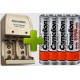 Pack of 4 rechargeable Ni-MH batteries 1,2 V 2700 mAh & Charger